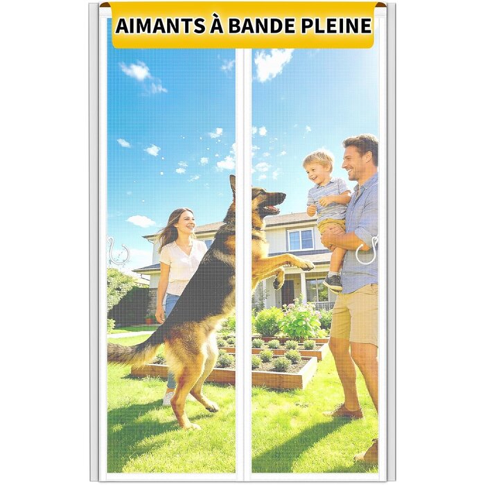 Rideau de porte magnétique 100x210 cm - Fibre de verre - Jusqu'à -57%