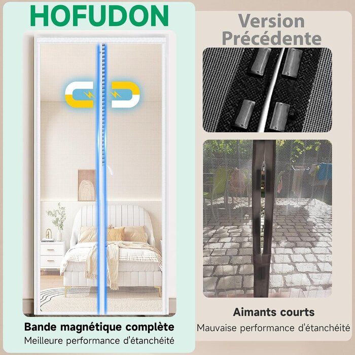 Rideau de porte magnétique 100x210 cm - Fibre de verre - Jusqu'à -57%
