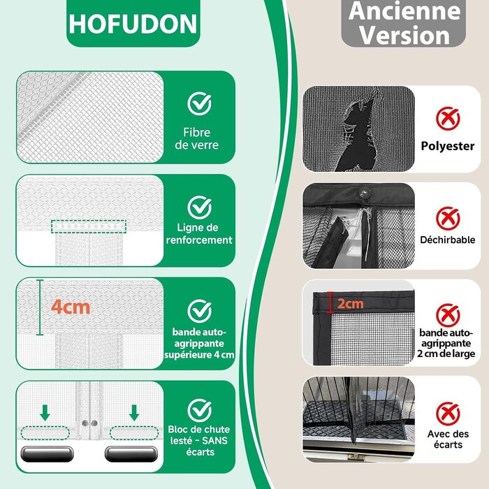 Rideau de porte magnétique 100x210 cm - Fibre de verre - Jusqu'à -57%