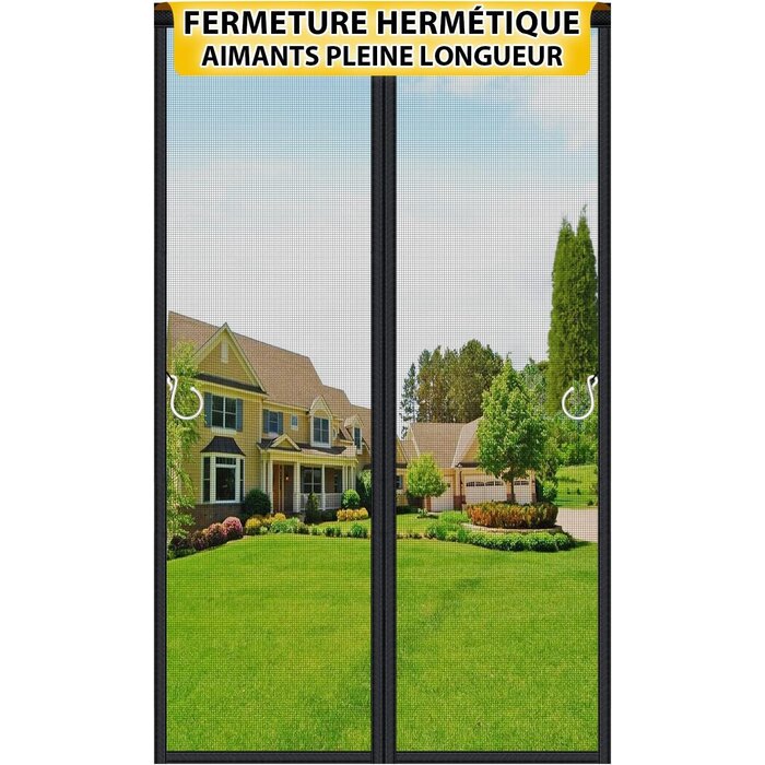 Rideau de porte magnétique 100x210 cm - Fibre de verre - Jusqu'à -57%