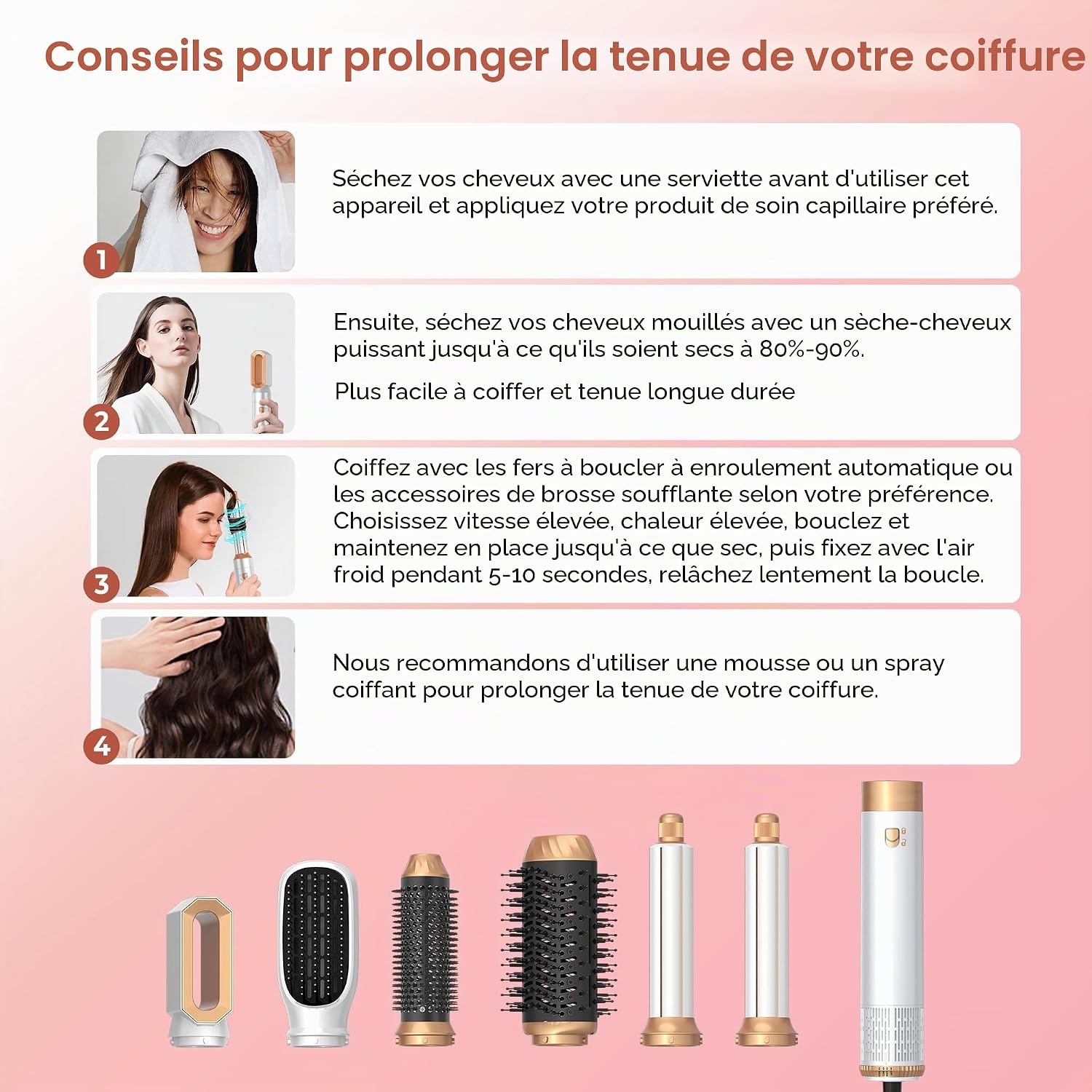 Mogawave Styler à air chaud 6-en-1 - Jusqu'à 62% de réduction - Argent