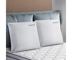 Lot de 2 oreillers mémoire de forme 56x56cm - Confort Ergonomique - Jusqu'à -57%