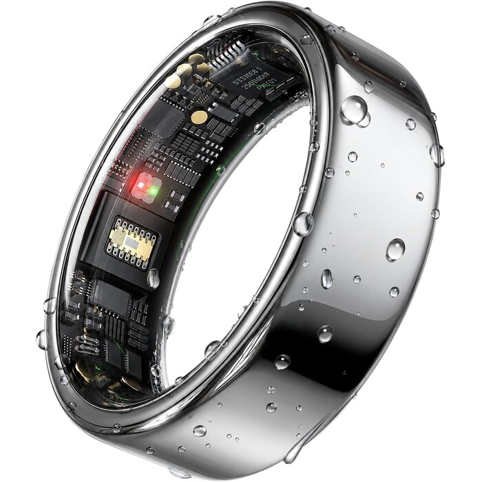Hou Bague connectée santé céramique noire - Taille 8 - Jusqu'à 61% de réduction