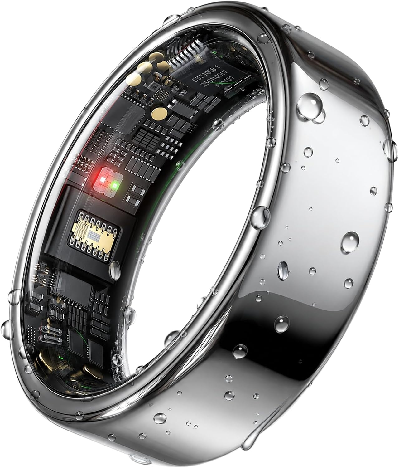 Hou Bague connectée santé céramique noire - Taille 8 - Jusqu'à 61% de réduction