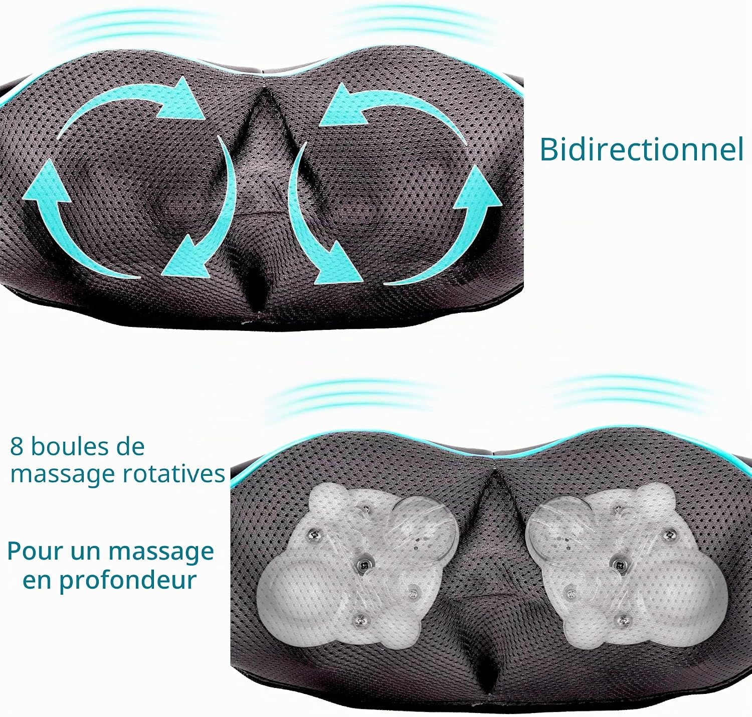 Appareil de Massage Shiatsu 3D avec Chaleur - Jusqu'à 61% de réduction
