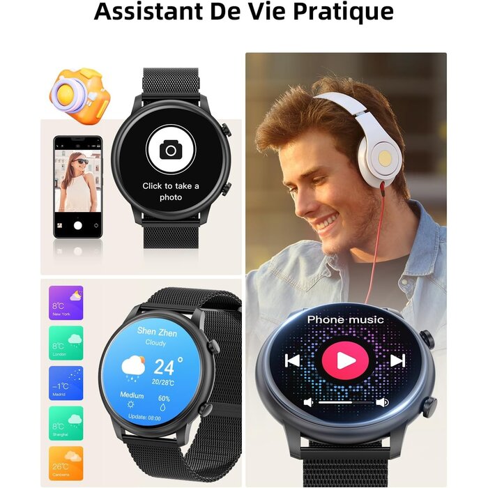 Montre connectée femme HD Bluetooth : jusqu'à 62% de réduction