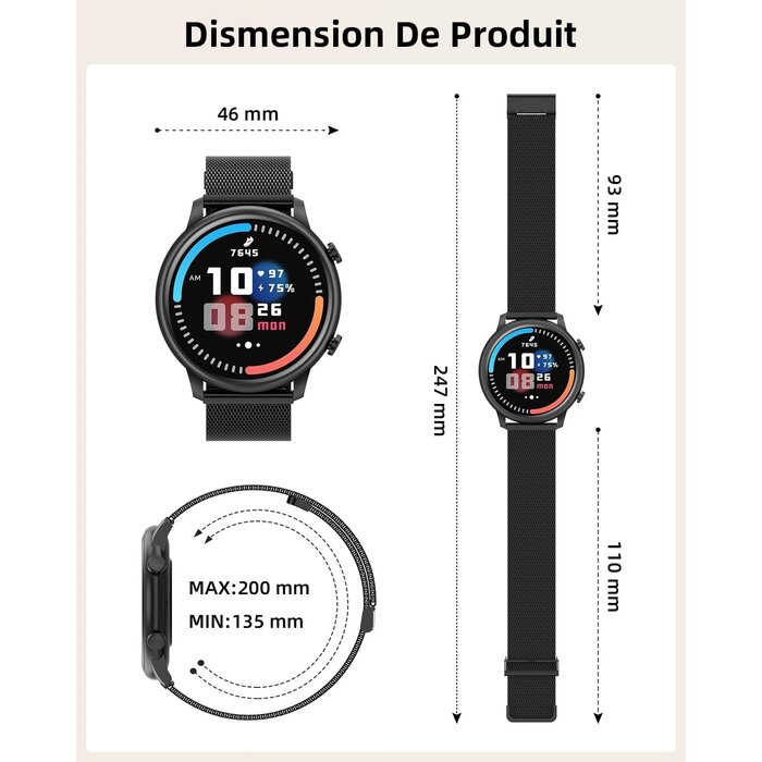 Montre connectée femme HD Bluetooth : jusqu'à 62% de réduction