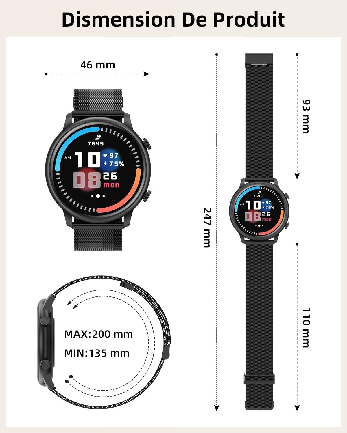 Montre connectée femme HD Bluetooth : jusqu'à 62% de réduction