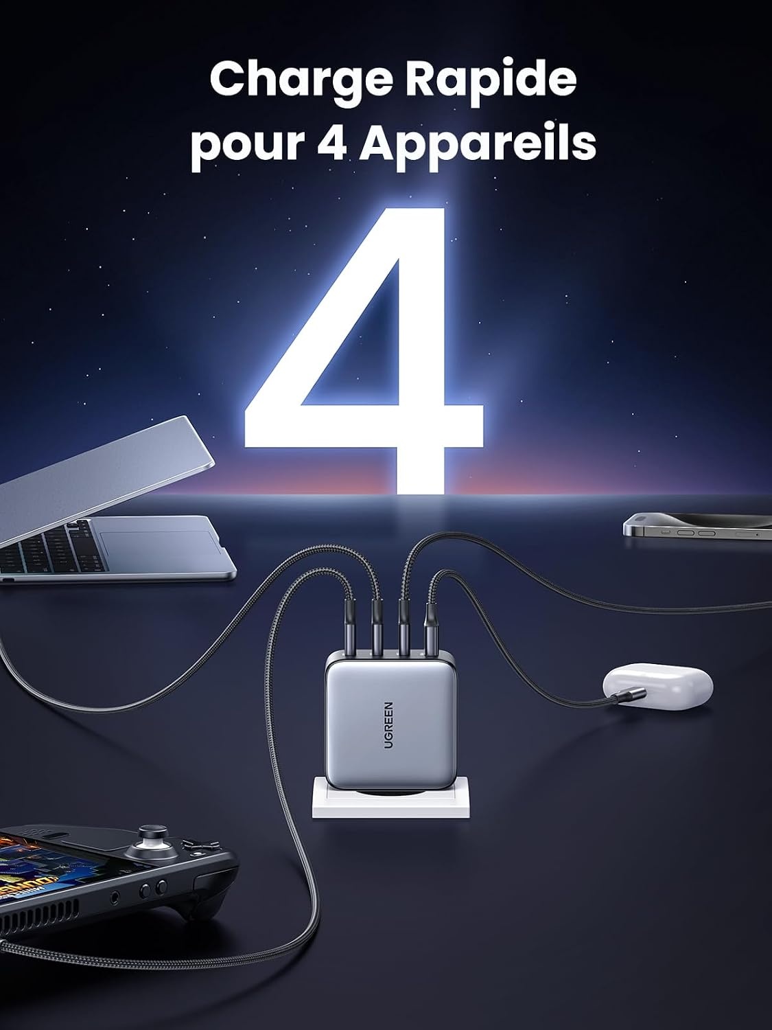 Chargeur USB-C 100W 4 Ports GaN - Jusqu'à 33% de remise