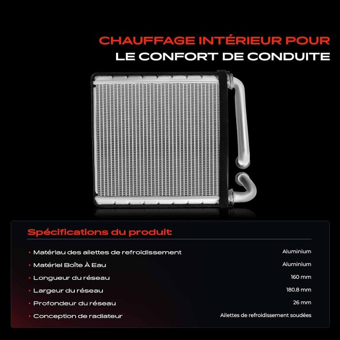 Frankberg Radiateur de chauffage pour VW Beetle et Passat - Jusqu'à 62% de remise