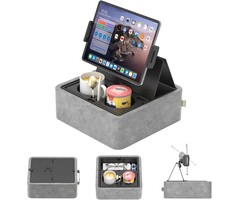 Support Coussin Tablette & Smartphone - Gris - Jusqu'à -58% de remise