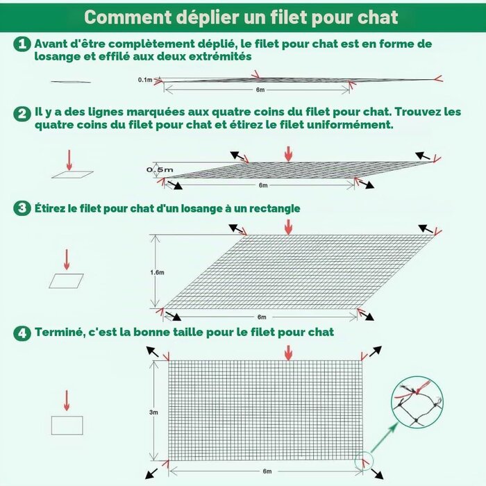Filet de protection chat renforcé 6x3m - Jusqu'à -40% sur l'outlet