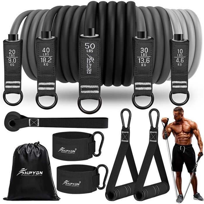 Kit complet de bandes de résistance fitness - Jusqu'à 32% de réduction