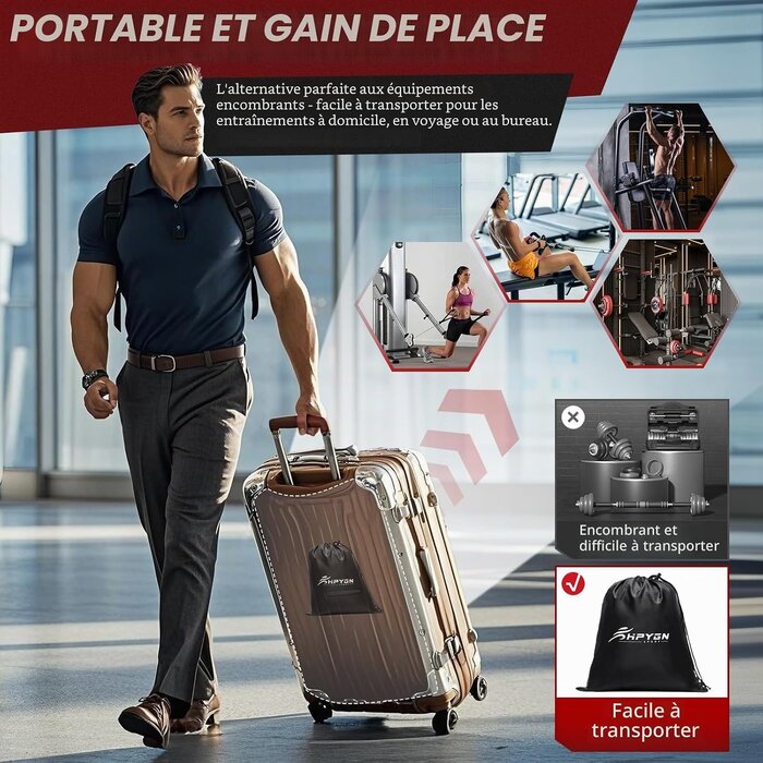 Kit complet de bandes de résistance fitness - Jusqu'à 32% de réduction