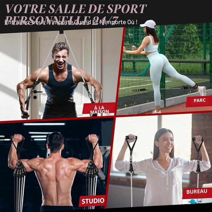 Kit complet de bandes de résistance fitness - Jusqu'à 32% de réduction