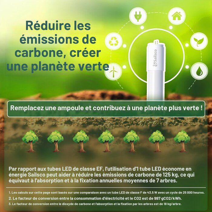 Lot de 6 Tubes LED T8 150 cm 20W - Blanc Neutre - Jusqu'à -63%