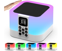Enceinte Bluetooth 4-en-1 avec Veilleuse et Réveil - Jusqu'à -55%