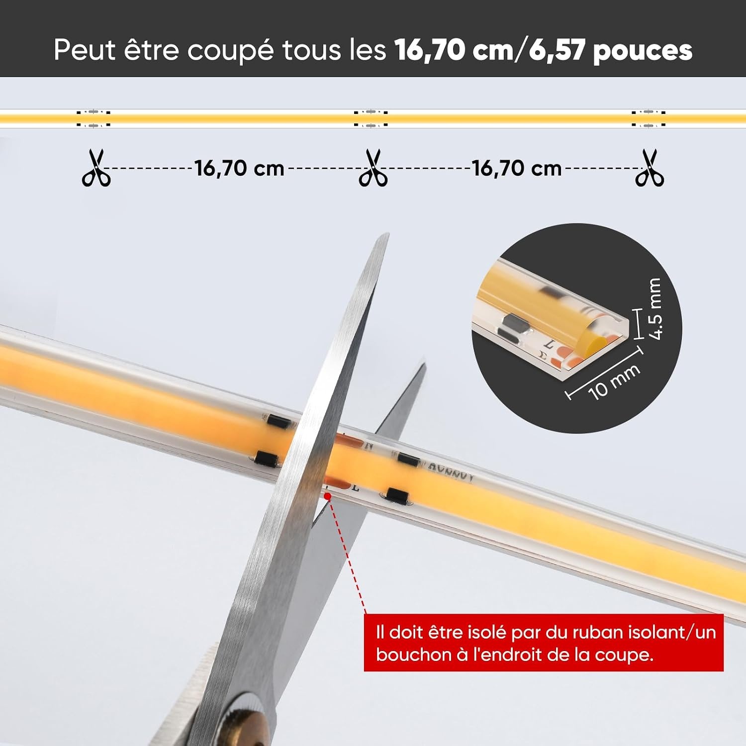 Ruban LED COB 3m 230V IP67 Blanc Froid - Jusqu'à 58% de réduction
