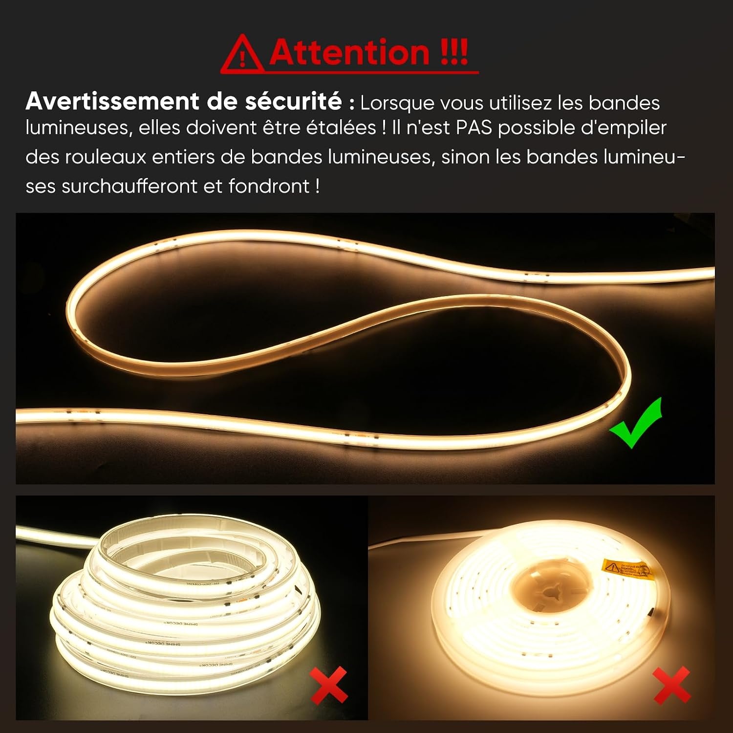 Ruban LED COB 3m 230V IP67 Blanc Froid - Jusqu'à 58% de réduction