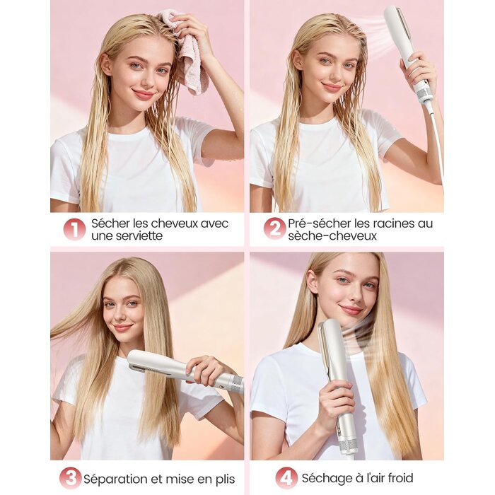 Lisseur à air chaud - Coiffure rapide et professionnelle - Jusqu'à -61%