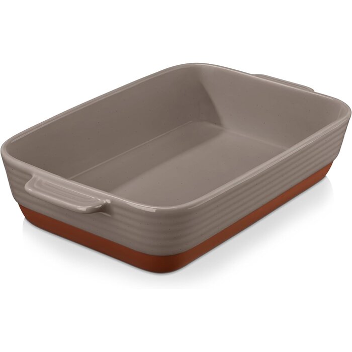 Plat à four rectangulaire en céramique 4,8L - Ivoire - Jusqu'à -59%
