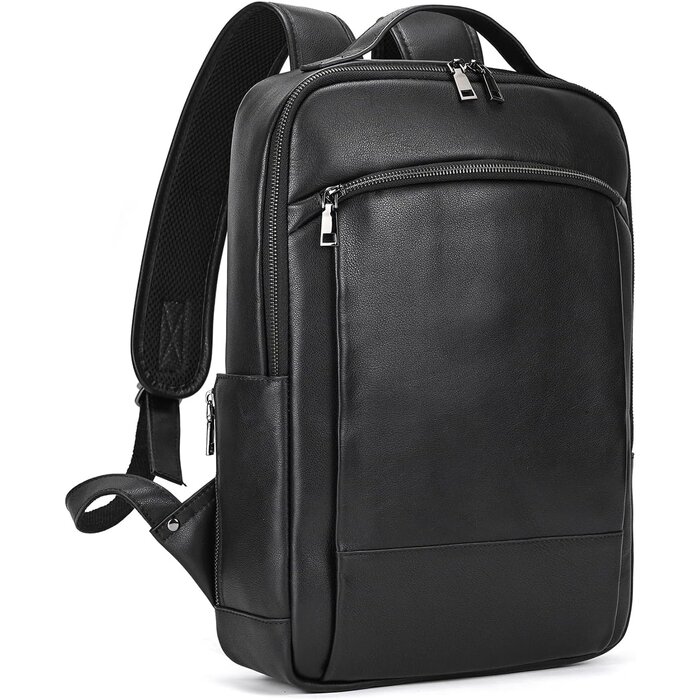 Sac à dos ordinateur en cuir véritable - Noir - Jusqu'à -47%