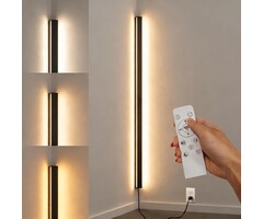 Applique murale LED linéaire 120cm noire - Jusqu'à 57% de remise