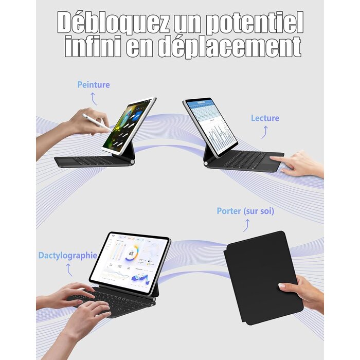 Étui clavier pour iPad 10 (2022) avec trackpad - Jusqu'à 34% de remise