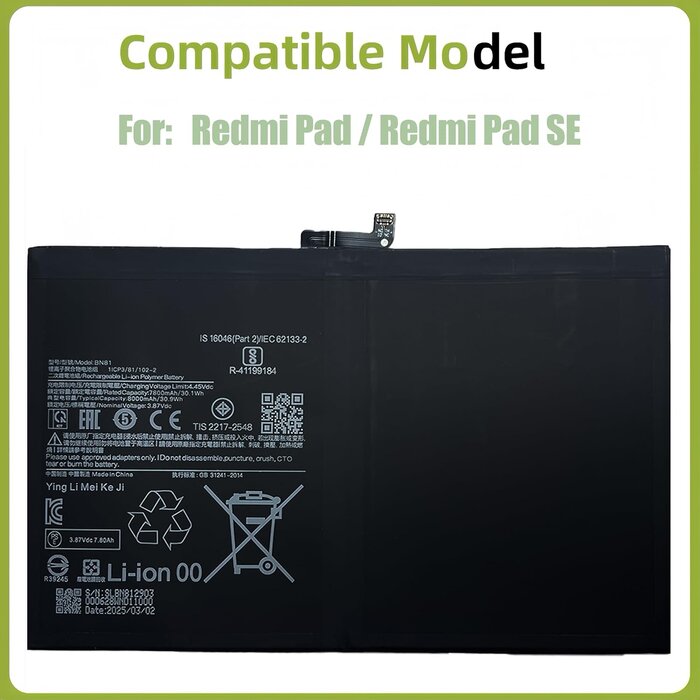 Batterie tablette 7800 mAh - Kit outils inclus - Jusqu'à -55% de remise