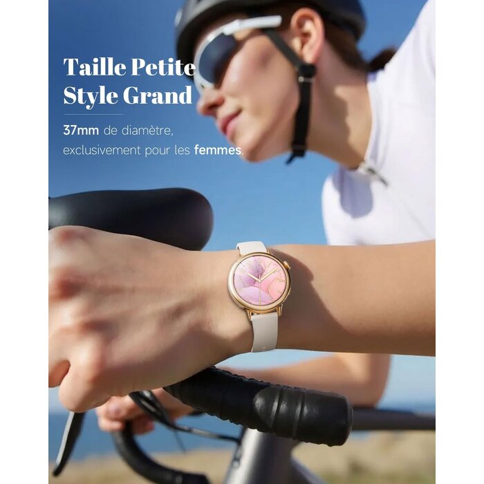 Montre connectée AMOLED 37mm - Beige - Jusqu'à -28% sur votre forme
