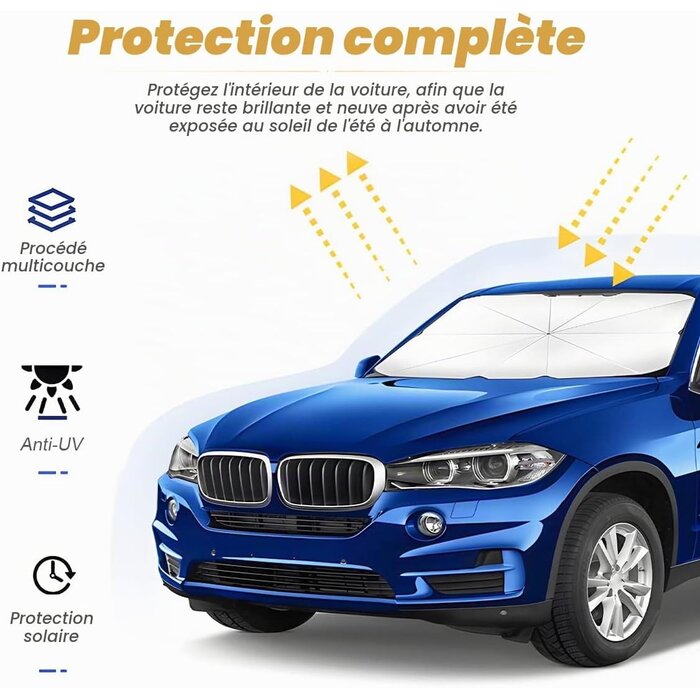 Pare-soleil voiture type parapluie - Jusqu'à -53% sur votre protection UV