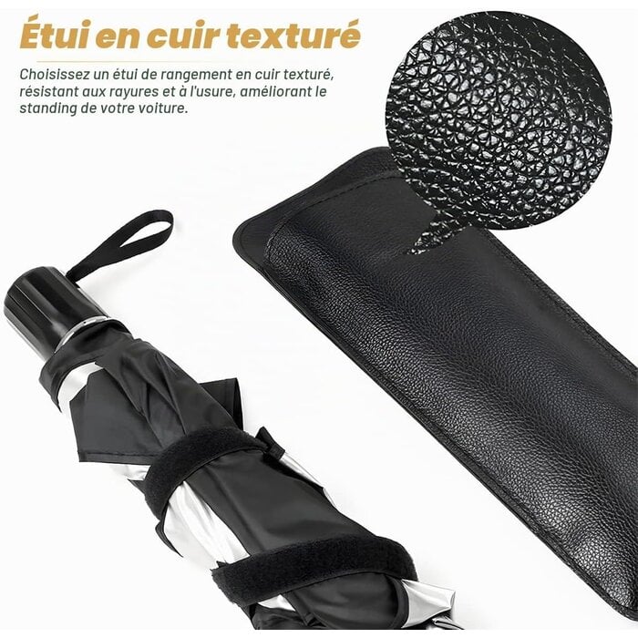 Pare-soleil auto pliable 135x79 cm - Protection UV thermique - 66% de remise