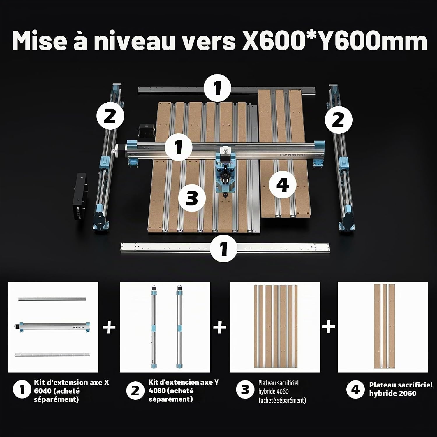 Kit d'extension axe X pour fraiseuse CNC jusqu'à 65% de réduction