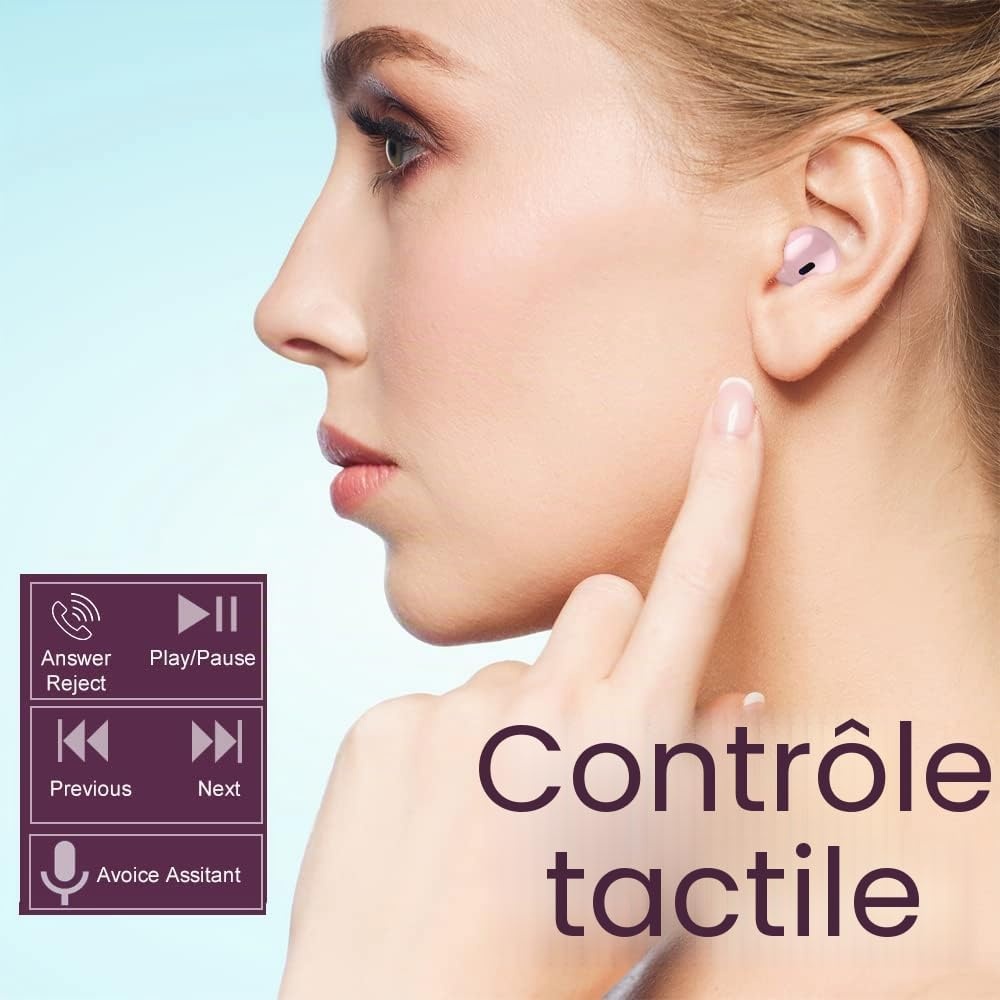 Écouteurs Bluetooth ultra-compacts ivoire - Jusqu'à 57% de remise