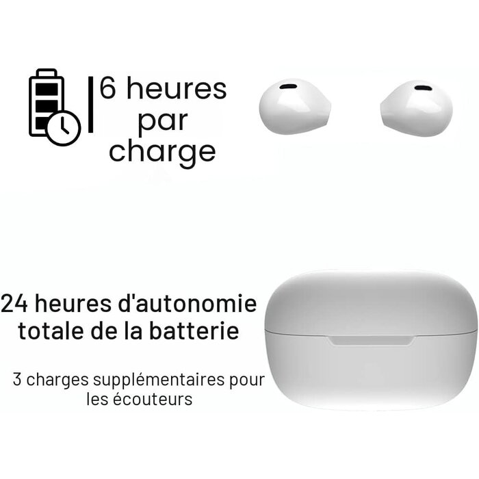 Écouteurs Bluetooth ultra-compacts ivoire - Jusqu'à 57% de remise