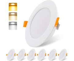 Lot de 6 spots LED encastrables salle de bain IP54 | Jusqu'à -49% de remise
