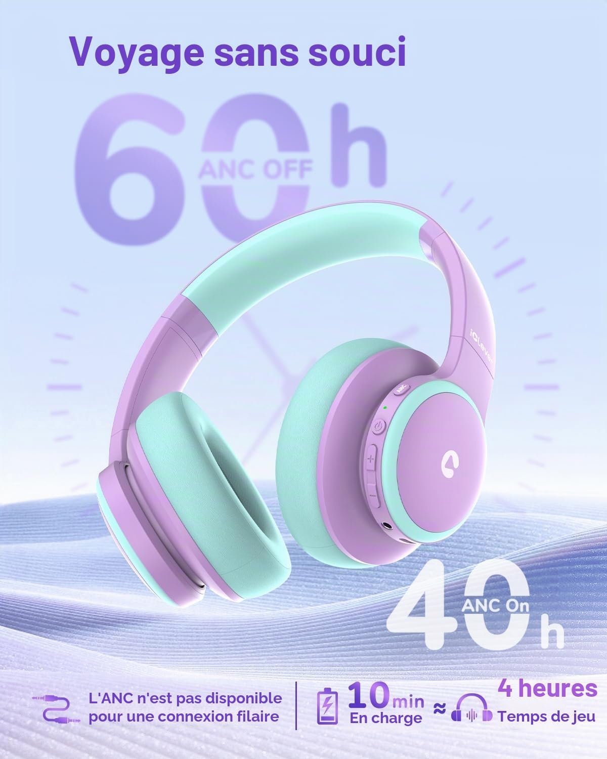 Casque audio enfant sans fil avec réduction de bruit - Jusqu'à 62% de remise