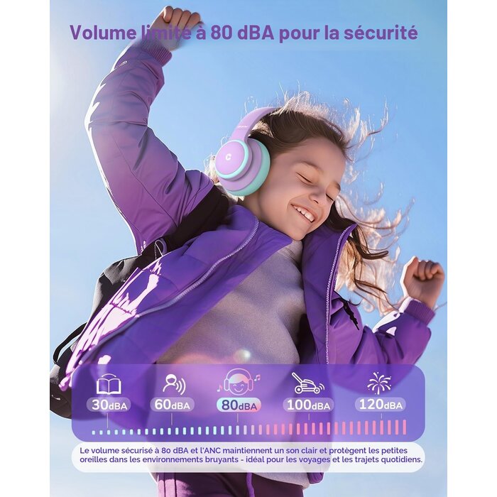 Casque audio enfant sans fil avec réduction de bruit - Jusqu'à 62% de remise