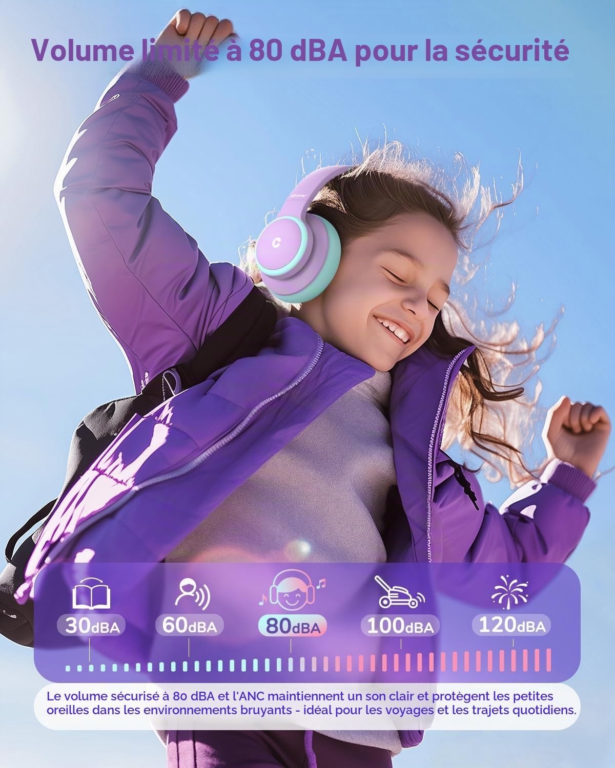 Casque audio enfant sans fil avec réduction de bruit - Jusqu'à 62% de remise