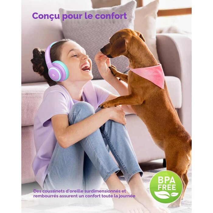 Casque audio enfant sans fil avec réduction de bruit - Jusqu'à 62% de remise