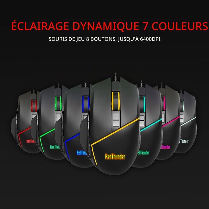 Kit Clavier Gaming 35 touches et Souris 6400 DPI - Jusqu'à 60% de remise