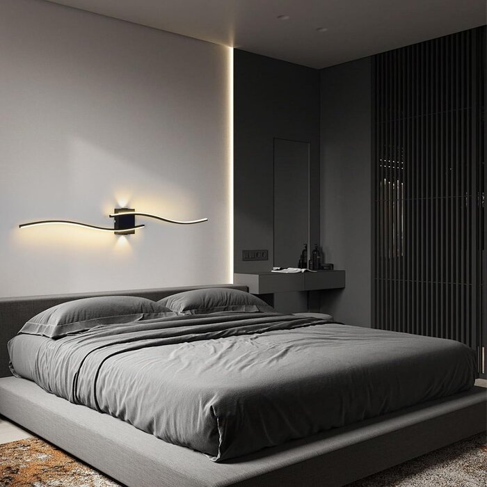 Applique murale LED linéaire 120 cm - Noir - Jusqu'à -61% de remise