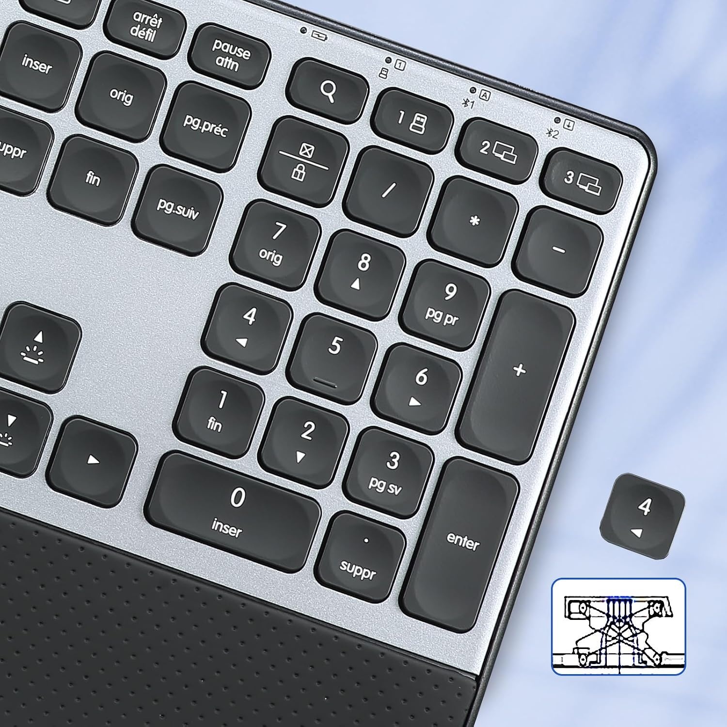 Citlla Clavier ergonomique sans fil QWERTY rétroéclairé - Jusqu'à 61% de réduction