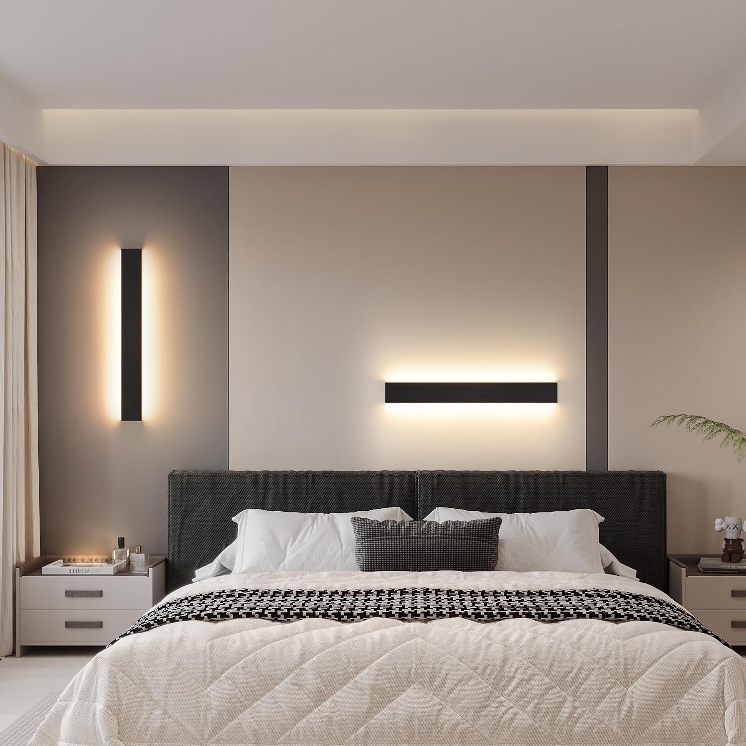 Applique murale LED 20W 66cm - Noir - Jusqu'à -62% de remise