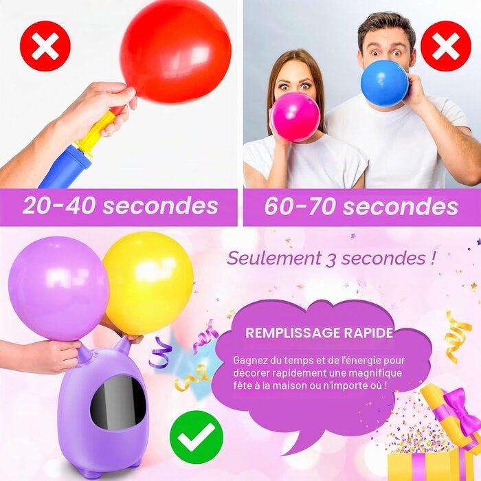 Pompe à ballons électrique 600W - Double buse - Jusqu'à -59%