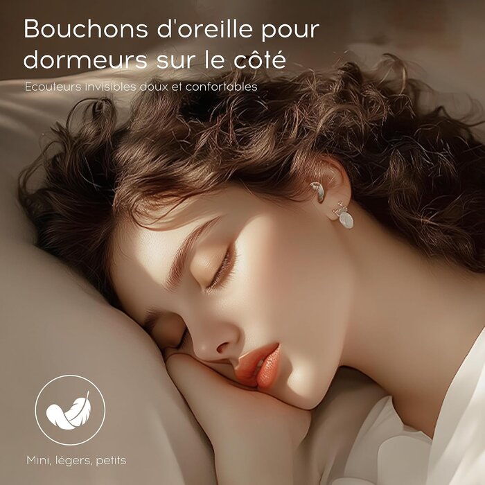 Écouteurs de sommeil Bluetooth 6.0 ultra-compacts - Jusqu'à 60% de réduction