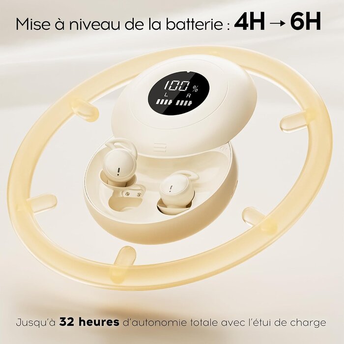 Écouteurs de sommeil en silicone - Confort latéral - Jusqu'à -60%