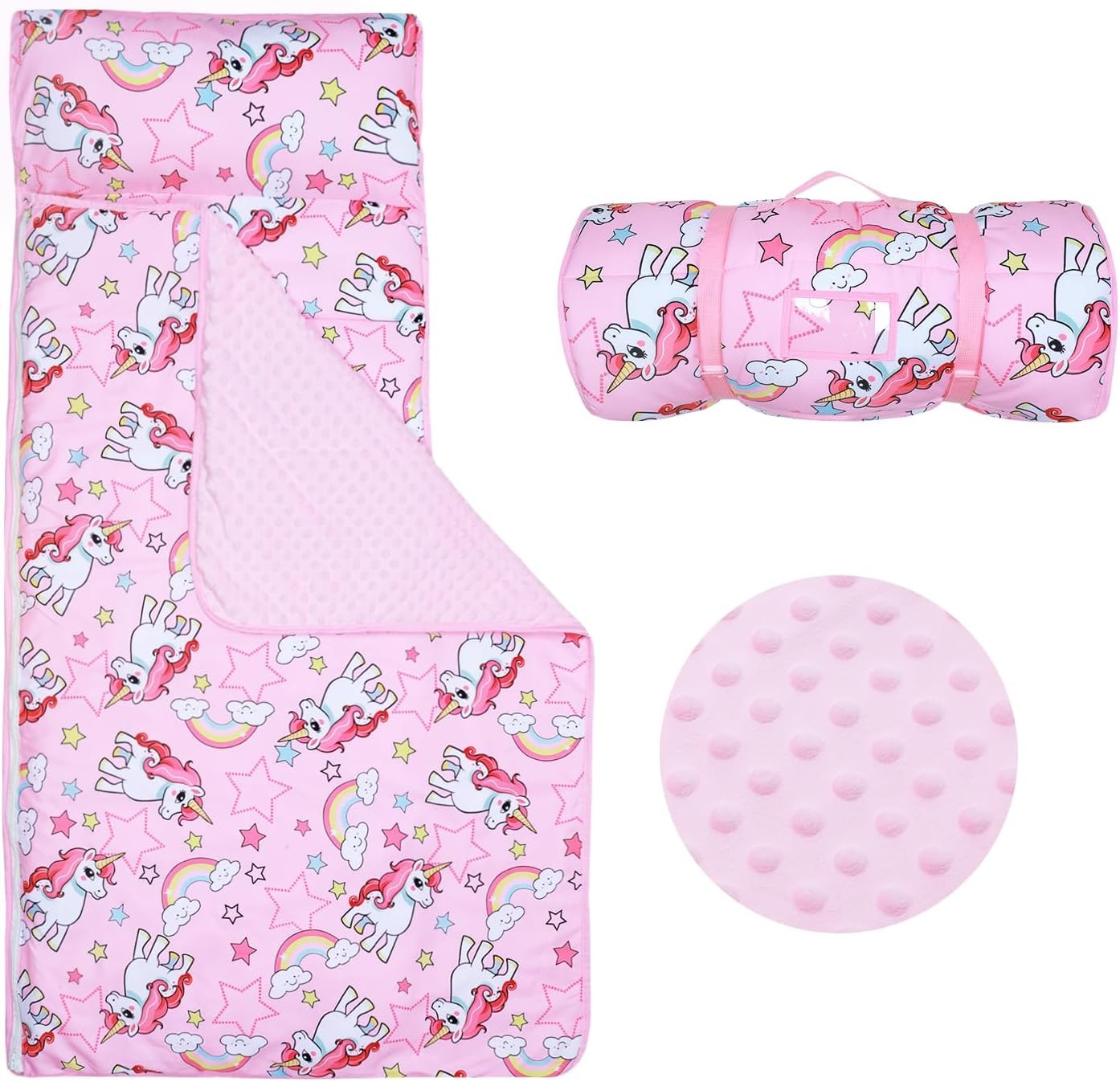 Sac de couchage enfant 3-en-1 château - Rose - Jusqu'à -59%