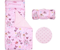 Sac de couchage enfant 2-en-1 château rose - Jusqu'à -55%