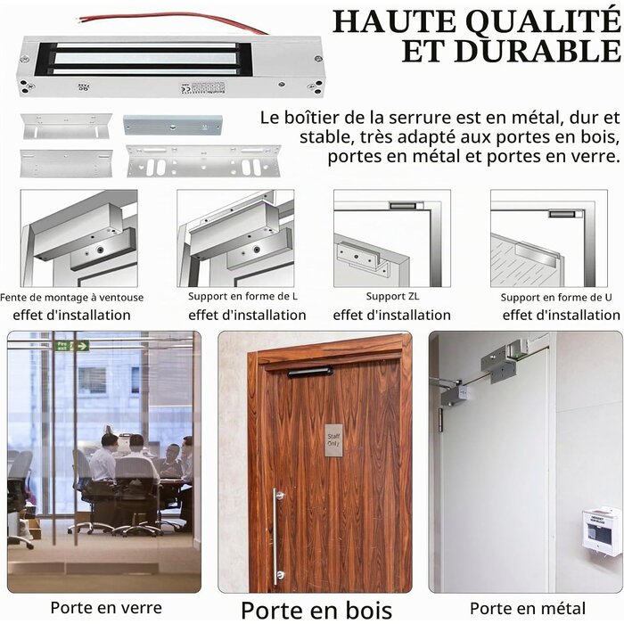 Électroaimant de verrouillage 280kg - Jusqu'à -62% sur votre sécurité